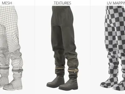  Medieval Style Trousers and Boots 
