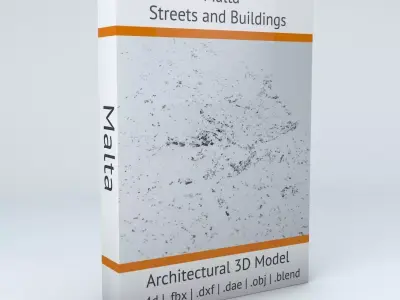 Malta Streets and Buildings 3D model