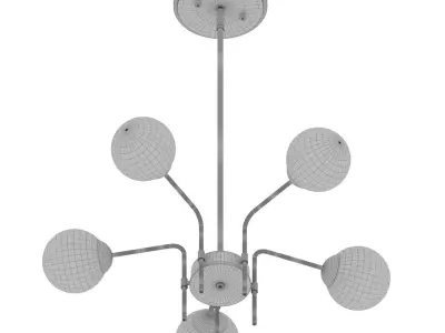 MOTINI 5-Light Sputnik Chandelier 3D model