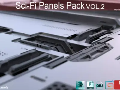 Sci-Fi Panels vol 2 3D model