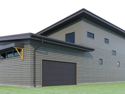 Contemporary Prefab Modular House 3D model