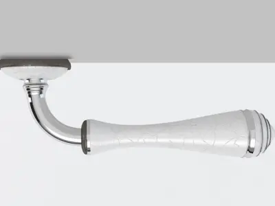 Handle door with chrome finish 3D model