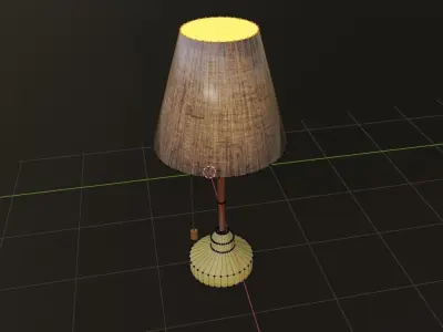 TABLE LAMP FOR INTERIOR DESIGNING FOR MATERIALS ADDED Free 3D model