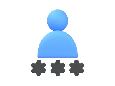 User Password Icon v1 001 Low-poly 3D model