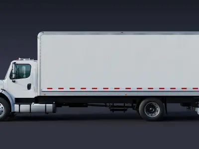 2020 Freightliner M2 106 Box truck Low-poly 3D model