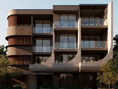 Residential Building Exterior Scene 3D model