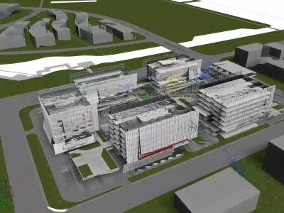 Modern Urban Complex with Open Public Spaces 3D model