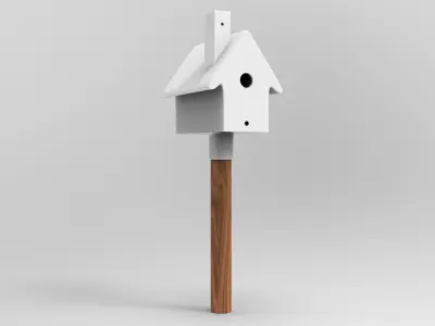 Picto Bird House Low-poly 3D model