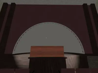 Baked Japanese music hall Free 3D model