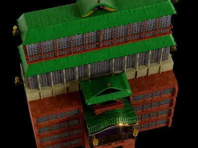 Japanese Dojo Free 3D model