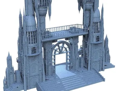 Imperial City Tower Halls Bridge 3 designs  3D model