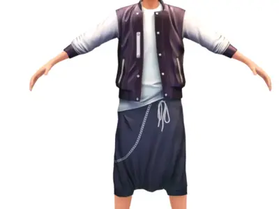 Cartoon Low Poly Style Avatar 020 3D Model Low-poly 3D model