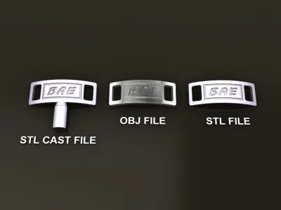 LACE LOCK CLIP BAE SNEAKER TAG 3D print model