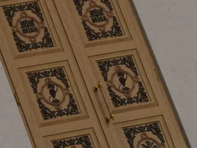 wood door 3D model