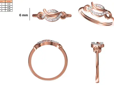 Ladies-Elegant Stone Rings For Womens 28 3D print model