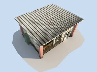 town shop Free low-poly 3D model