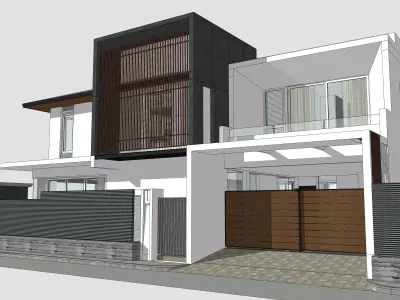House Architectural Project 01 - The plan is empty 3D model