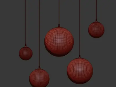 Glass Globe Pendant 150 Schwung Home 3D model