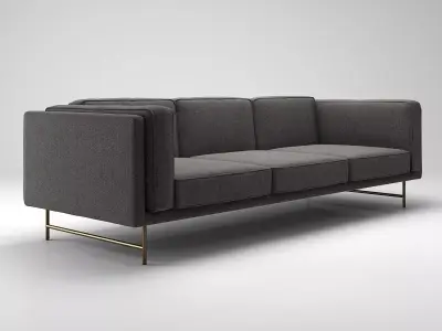 Bank Sofa 3 Seater 3D model