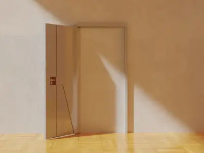 Door Pack l 5 doors no texture Low-poly 3D model