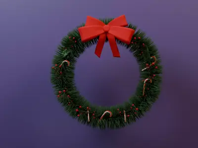 christmas wreath 3d model 3D model