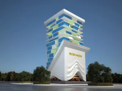 Modern Residential Building  3D model