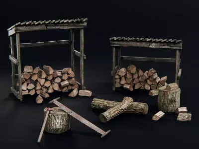 Firewood Asset Pack 3D model