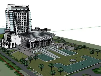 vacation spot-Resort-Fashion Leisure Hotel-0202 3D model