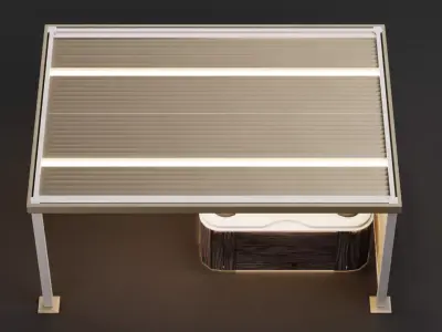 Gazebo Setup V10 - Universal Outdoor Wellness Scene 3D model