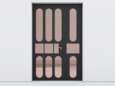 Aluminium door 331 3D model