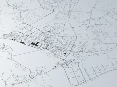 Shantou Road Network and Streets 3D model