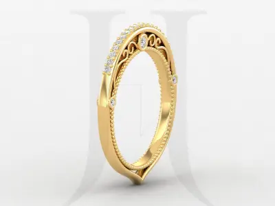 Gemstone Ring 3D Print Model 3D print model