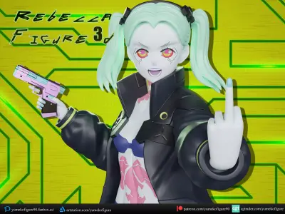 Rebecca cyberpunk edgerunner figure 3d 3D print model