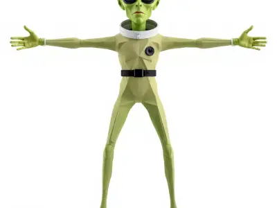 Green Alien Explorer model pack Low-poly 3D model