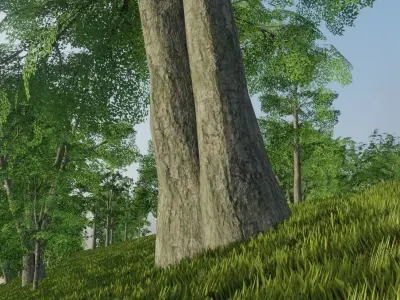 Black Alder Low-Poly Tree Package Low-poly 3D model