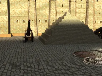 Castle medieval 3D model