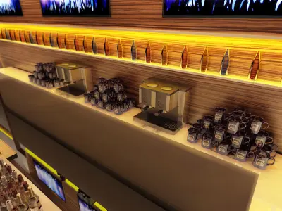 Modern Sports bar Counter 3D model