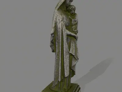 Woman Statue  Low-poly 3D model