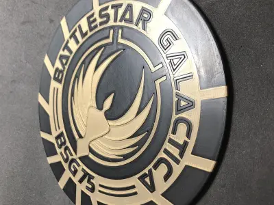 Battlestar Galactica BSG 75 Wall Plaque 3D print model