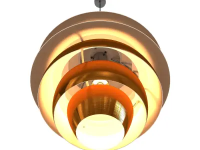 Stilnovo Pendant in Brushed Copper 3D model