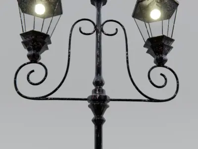 Old Street Lamp Post  3D model