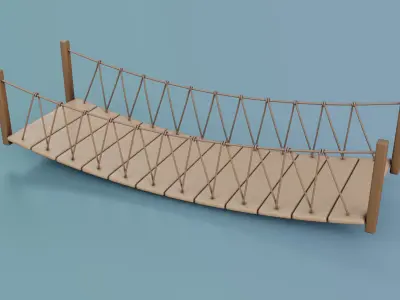 Cartoon Bridge 9 3D model