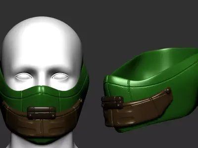 gas mask  scifi high poly sculpt ver4 3d printable 3D model 3D model