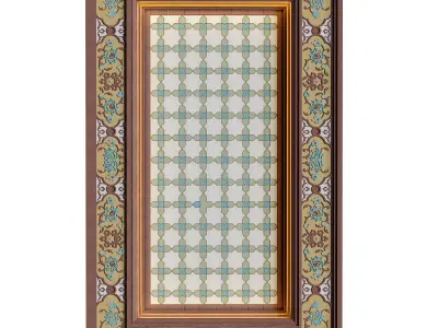 Islamic arabic ceilling pattern element set 584 3D model