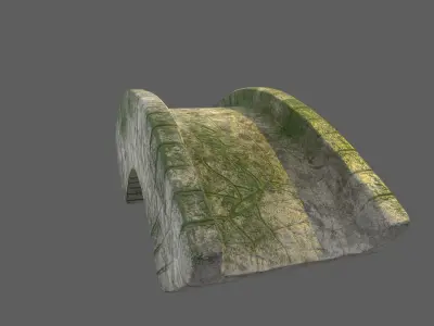 stone bridge Low-poly 3D model