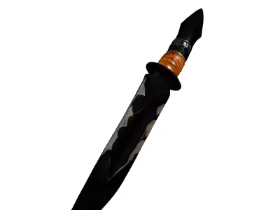 Stylized Tactical Combat Dagger Low-poly 3D model