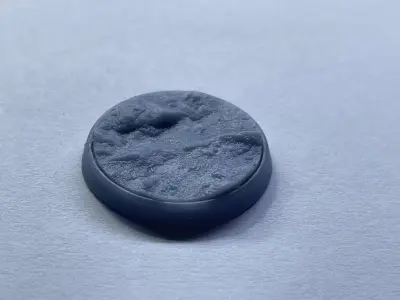 25 mm Tabletop RPG Miniature Base - Cave Floor 3D print model