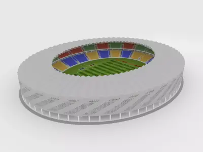 Soccer Stadium 02 3D model
