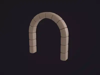 Stylized Stone Archway 3D model
