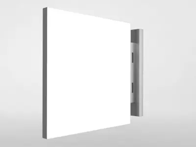Signs Set curtain hanging on wall 3D model